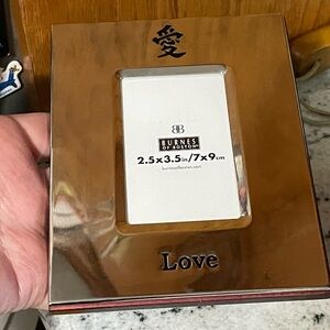 Silver love frame wallet sized Burnes of Boston vintage